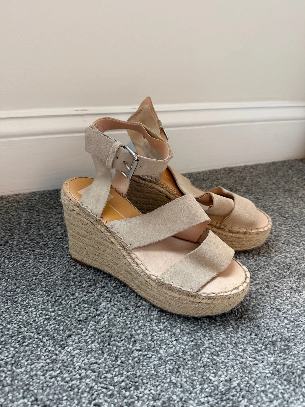 Dolce Vita Beige Espadrille Wedge Sandals